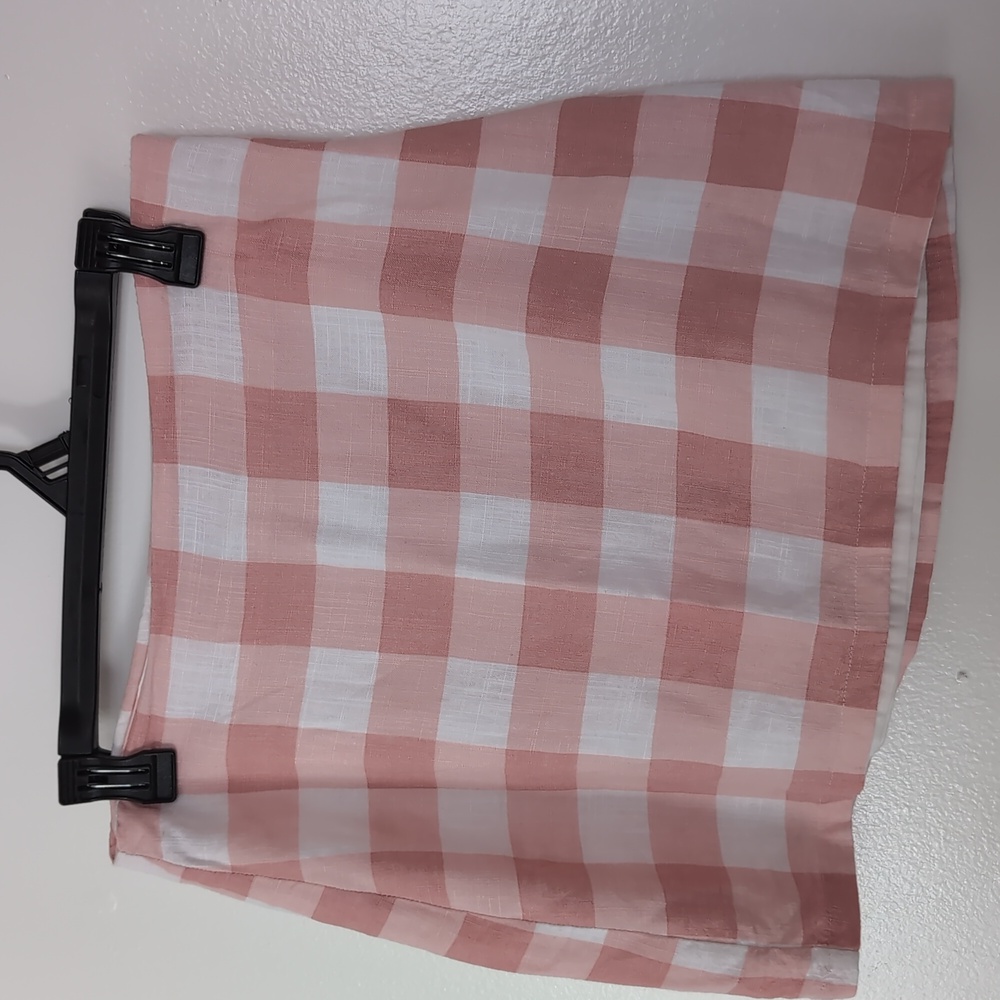 Forever 21 Pink and White checkered Skirt